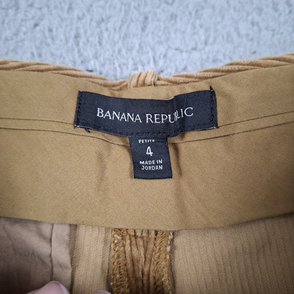 Banana Republic 4P Rivoli Relaxed Wide-Leg Corduroy Pants Brown Pleated 444895 - Picture 7 of 8